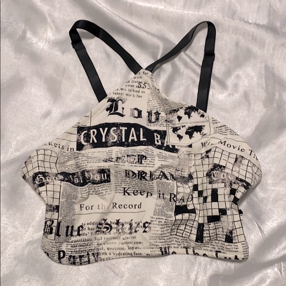 “Newspaper” crop top